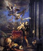 TIZIANO Vecellio Philip II Offering Don Fernando to Victory oil painting reproduction